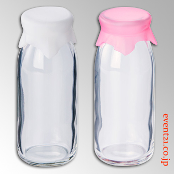 シリコンキャップ付ガラス瓶(200ml)　イメージ
