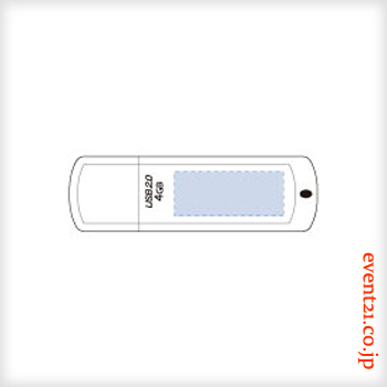 USBメモリ4GB(キャップ式)　名入れ位置