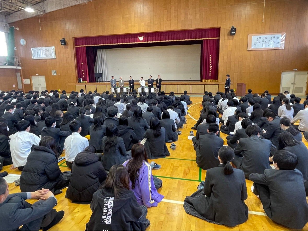 奈良県立奈良商工高等学校　特別授業の様子