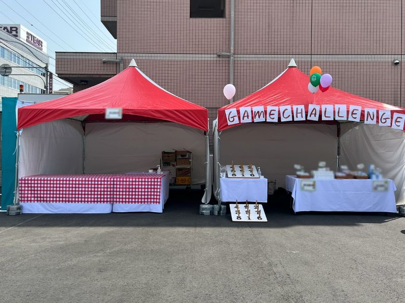 老人介護施設イベントでの会場設営