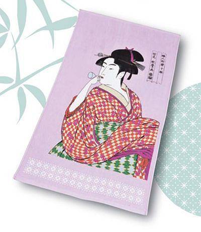 Japanese painting Ukiyoe bath towel