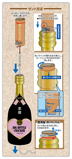 大型クラッカーのセット方法
