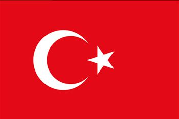 トルコ北キプロス・トルコ共和国国旗(小)