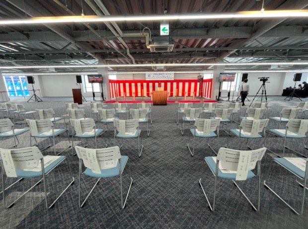 Opening ceremony setup