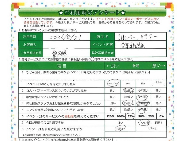 本日のピックアップアンケート
