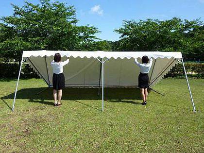 災害対策テント テント設営の様子