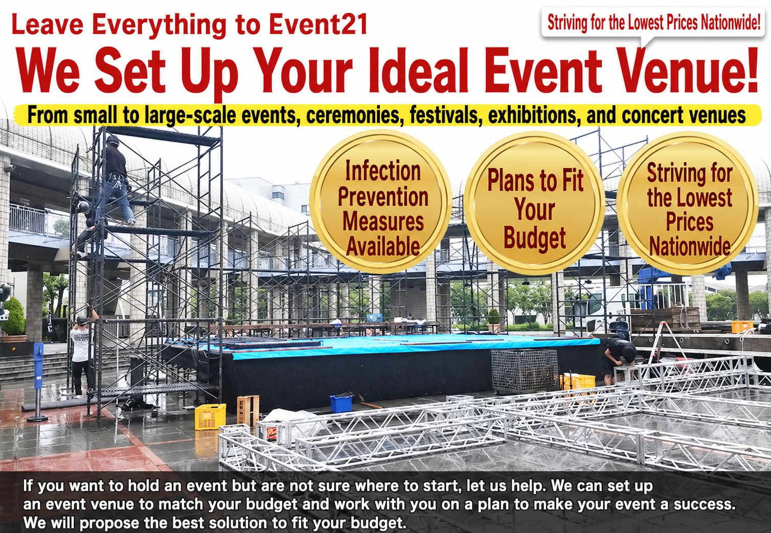 Event venue setup by Event21