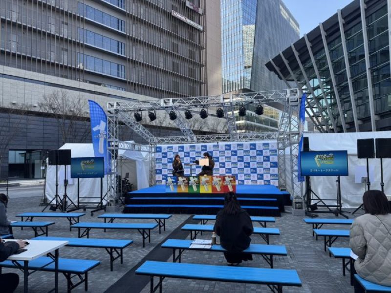 軽いベンチ　現場写真