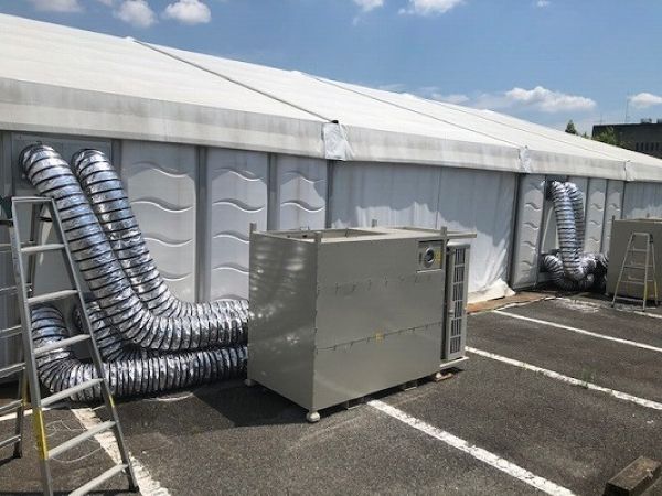 仮設大型スポットエアコン 実際の使用例