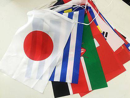 連続旗(20ヶ国) レンタル