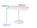 スチールホワイトテーブル W900mm